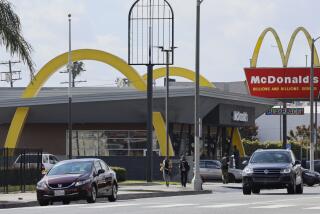 Los Angeles, CA - March 29: A view of McDonald's, on Crenshaw Blvd. in south Los Angeles Friday, March 29, 2024. (Allen J. Schaben / Los Angeles Times)