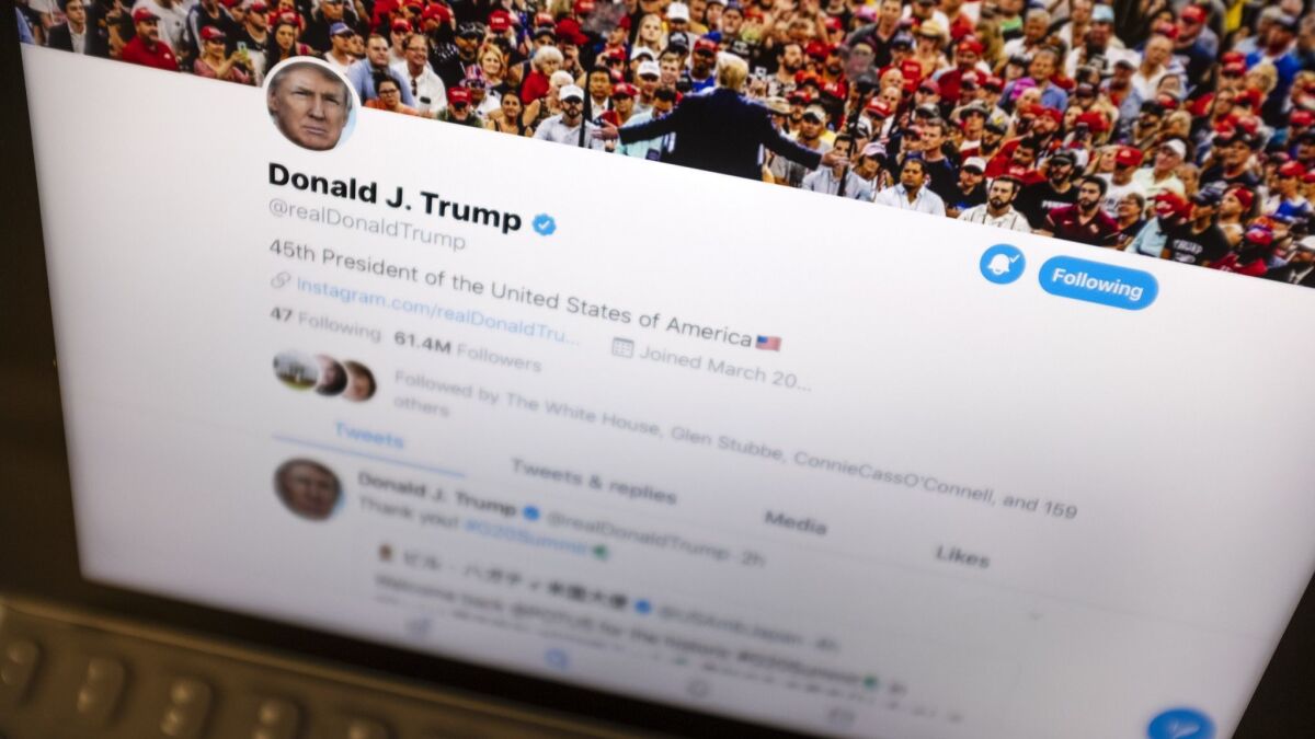 President Trump's Twitter feed.