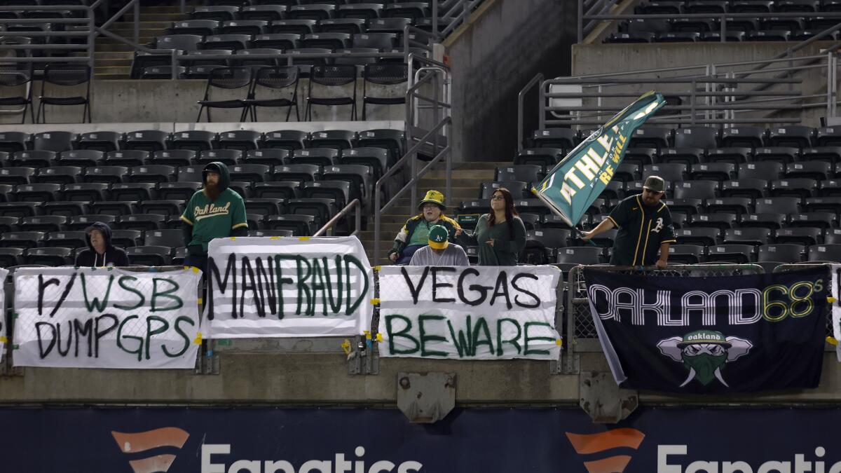A's fans bring 'Sell the team' movement to Washington