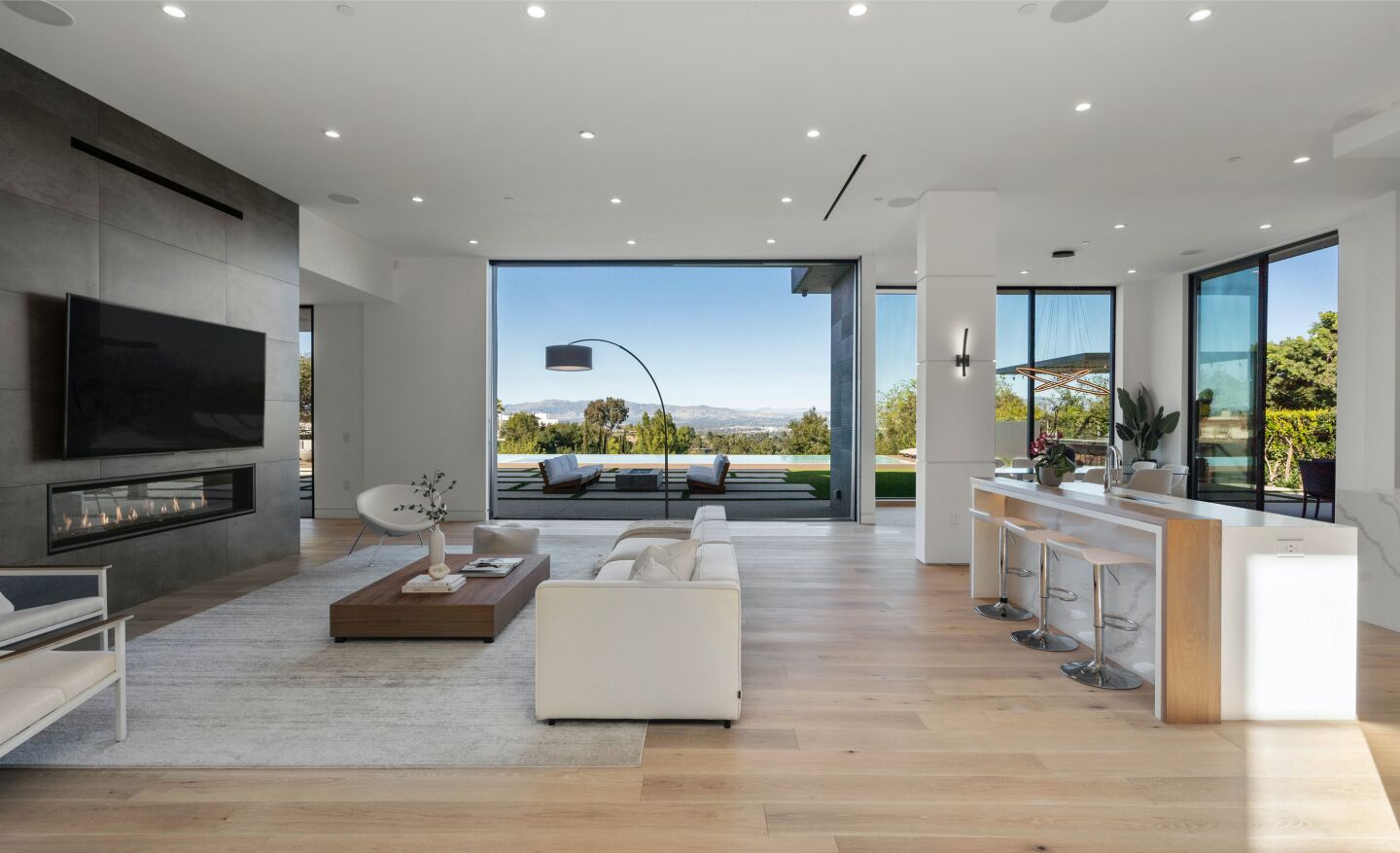 The living room.