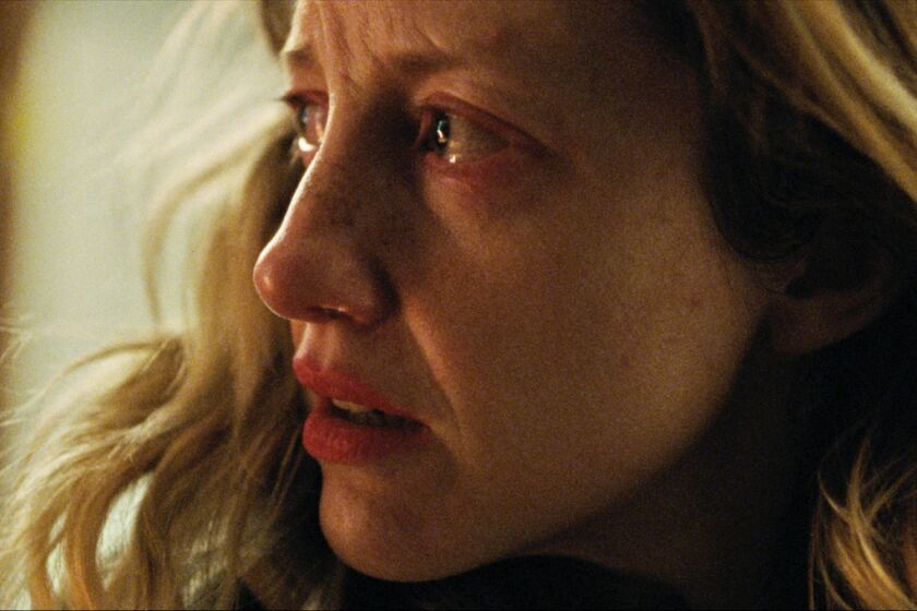 This image released by Momentum Pictures shows Andrea Riseborough in a scene from "To Leslie." (Momentum Pictures via AP)