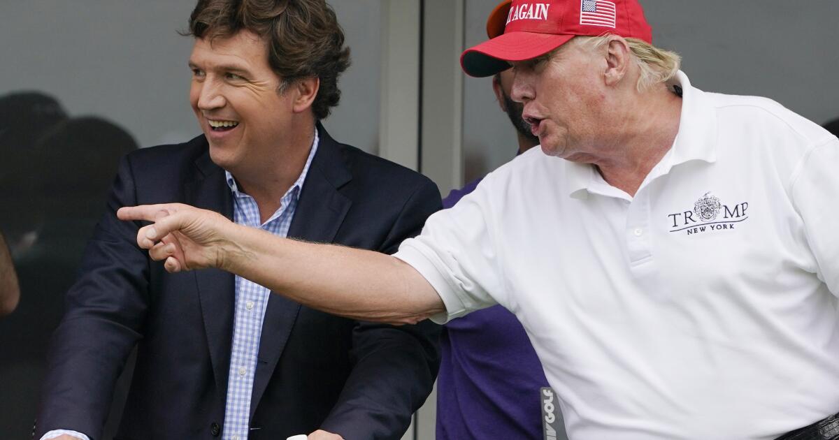 Trump tries to undercut GOP debate with Tucker Carlson interview on eve of his Georgia surrender Trump tries to undercut GOP debate with Tucker Carlson interview on eve of his Georgia surrender