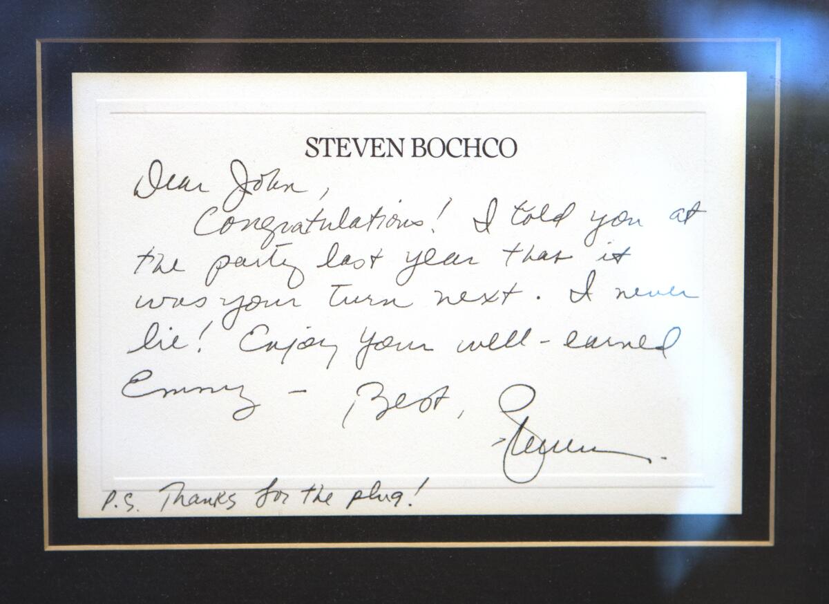 A note from Steven Bochco to John Wells