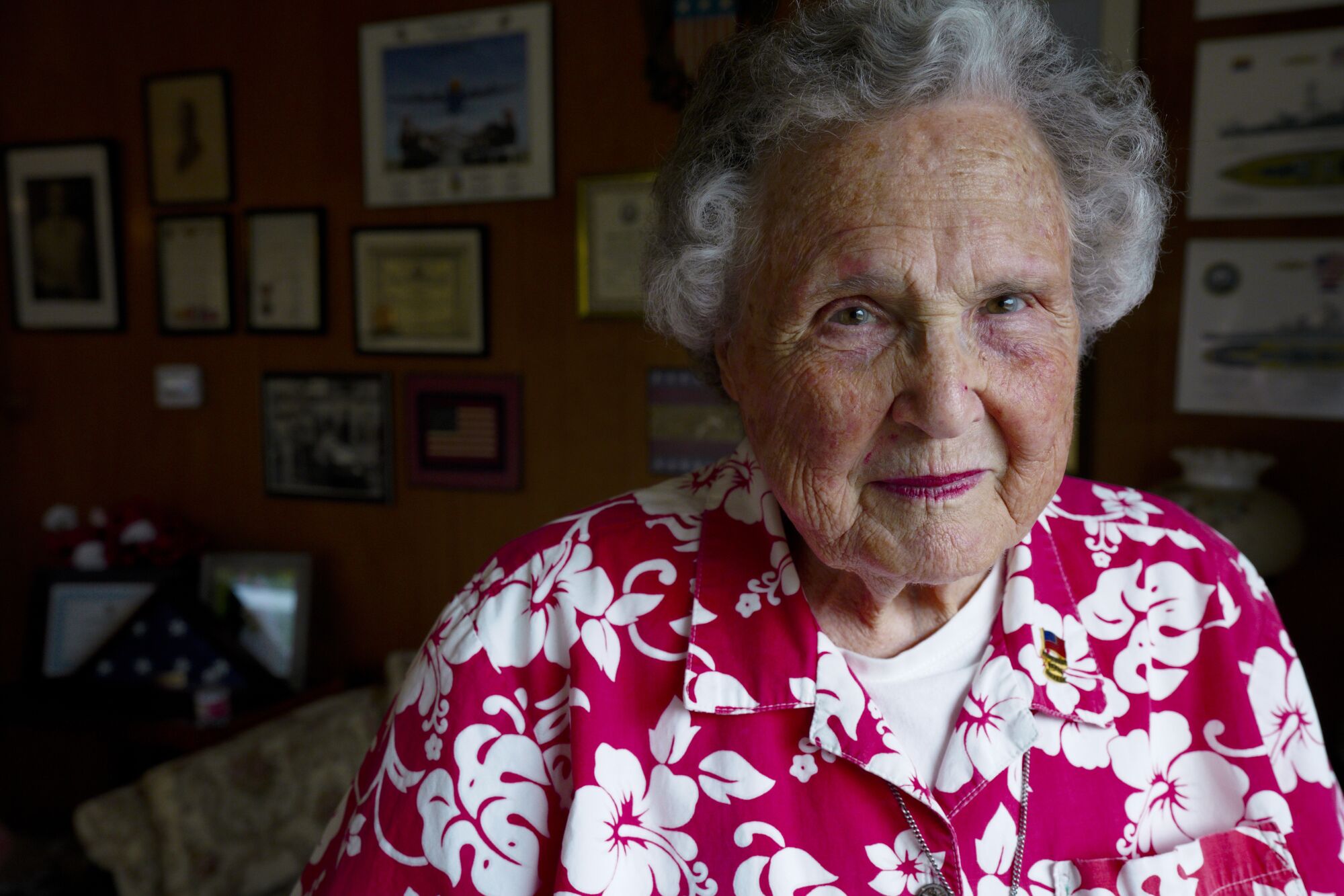 Joedy Cronin Adams, 92, at her home in San Diego.