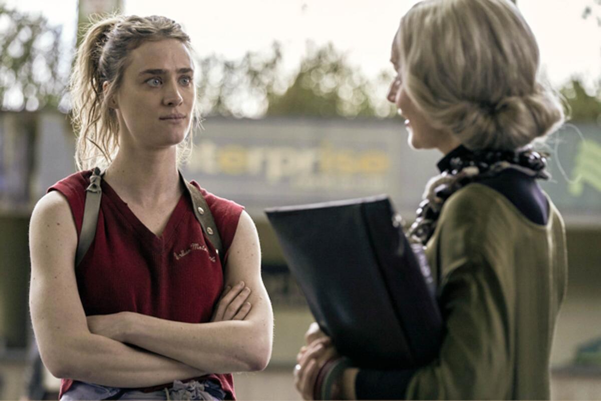 Mackenzie Davis, left, with Caitlin FitzGerald in “Station Eleven.”