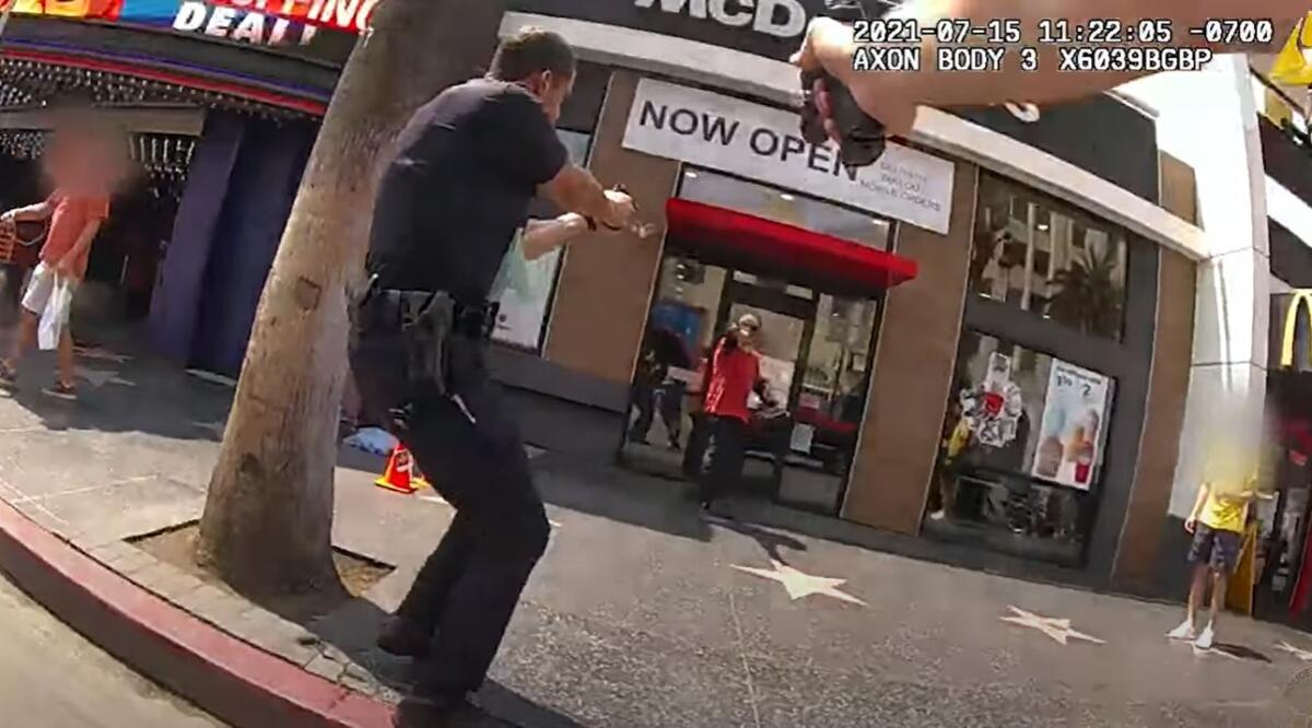 LAPD officers shoot a man