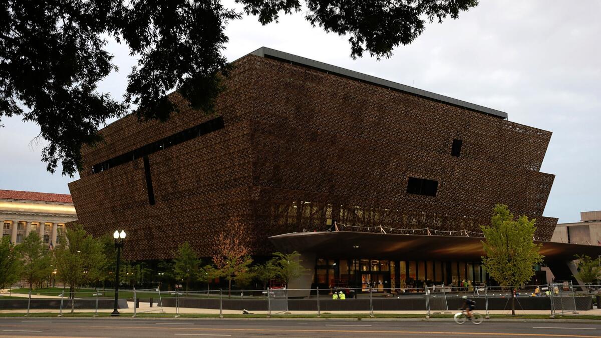 The soon-to-open Smithsonian National Museum of African American History and Culture in Washington, D.C.