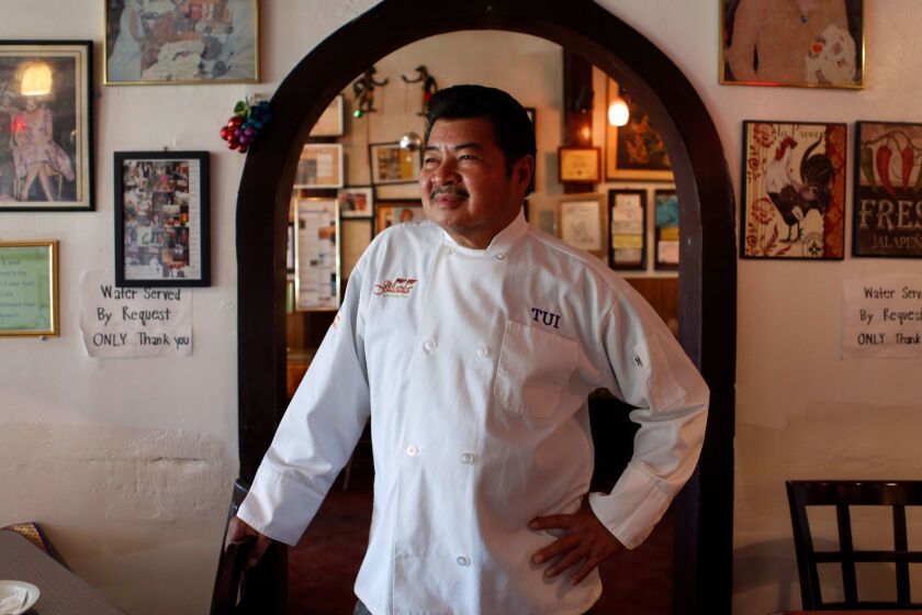 LOS ANGELES, CA: September 6, 2016 - Jitlada restaurant chef Tui Sungkamee. (Katie Falkenberg / Los Angeles Times)