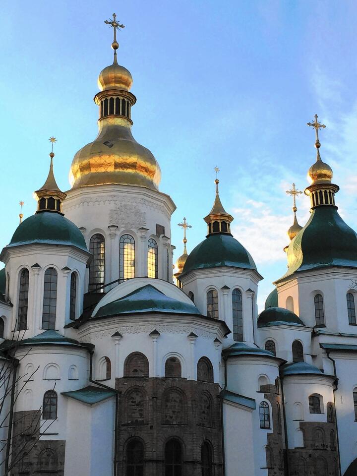 The domes of St. Sophia Cathedral.