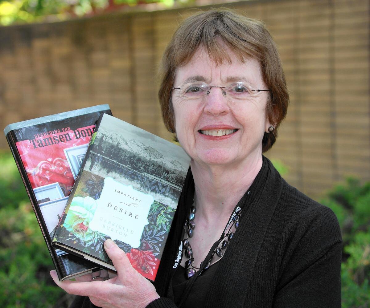 Author Gabrielle Burton at the Los Angeles Times Festival of Books at UCLA in 2010. She wrote two books about Tamsen Donner of the ill-fated Donner Party: “Searching for Tamsen Donner" and “Impatient With Desire."