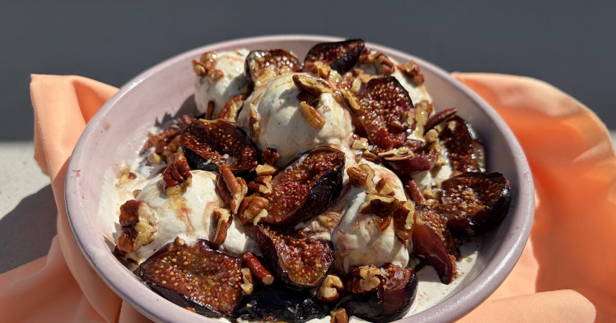 Cool down with a roasted fig sundae