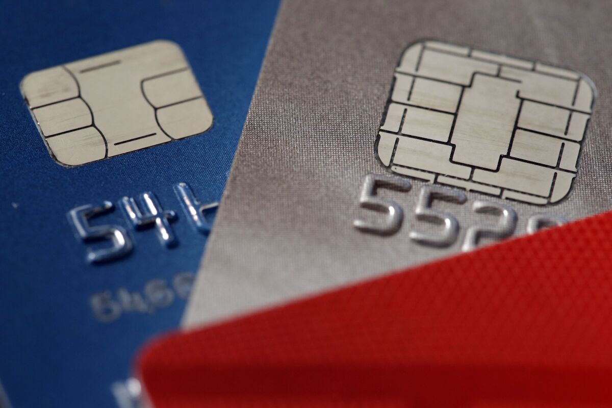 Credit cards with security chips