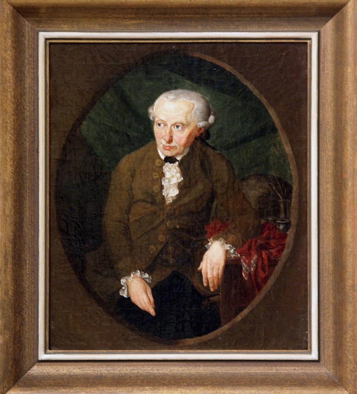 Philosopher Immanuel Kant is portrayed in a 1791 painting by Gottlieb Doebler. Kant was the subject of a heated debate in Russia this week.