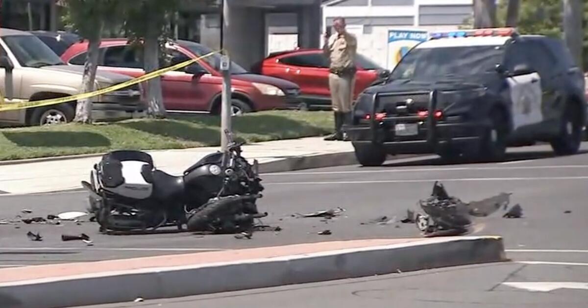 Police officer hospitalized after motorbike crash in La Habra