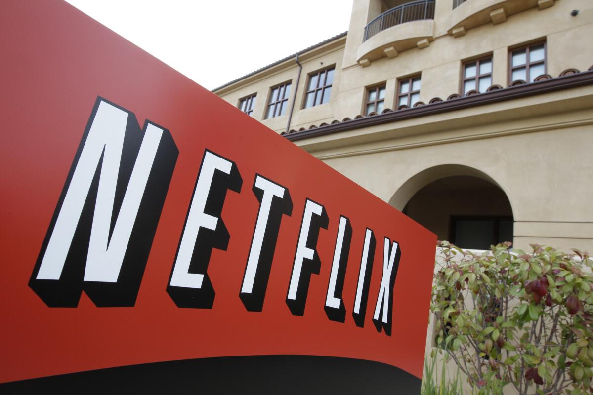 The Netfilx headquarters is seen in Los Gatos, Calif. The company reported its quarterly financial results on Wednesday, Oct. 14.