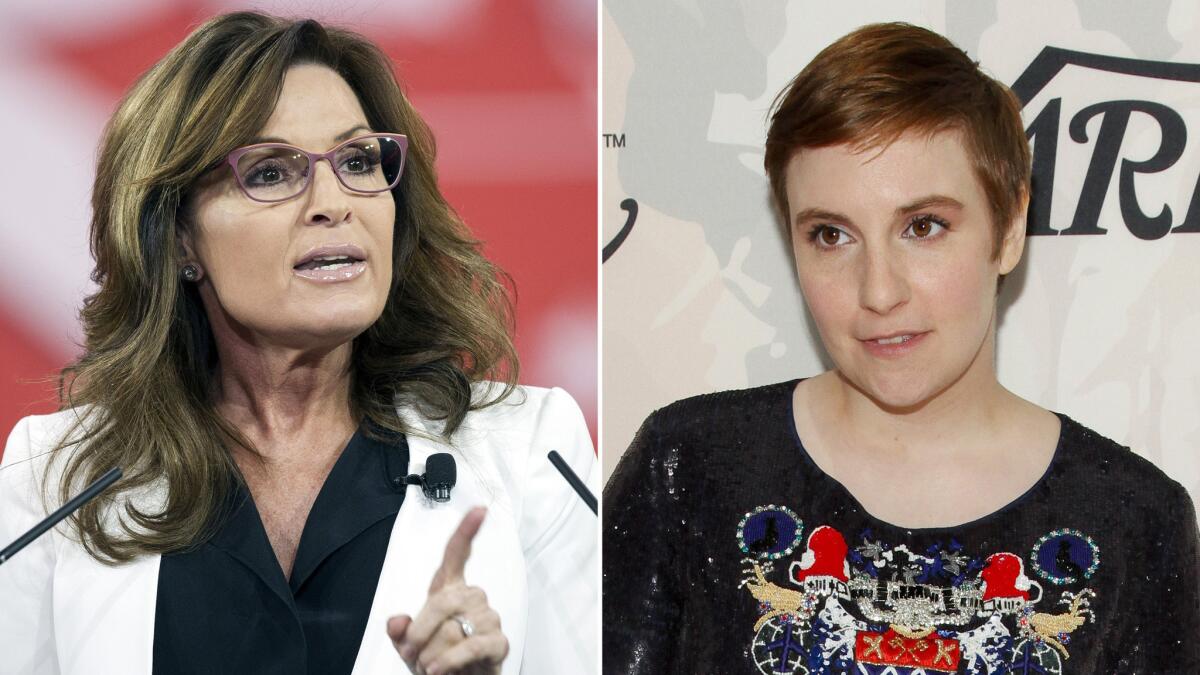 Sarah Palin pulls "Girls" star Lena Dunham into Josh Duggar's misconduct scandal.