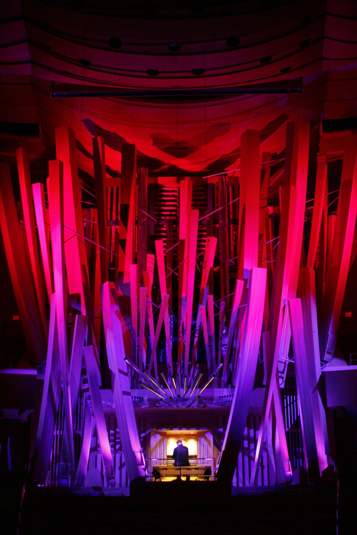 Terry Riley performs on Hurricane Mama at Walt Disney Concert Hall in May 2008.