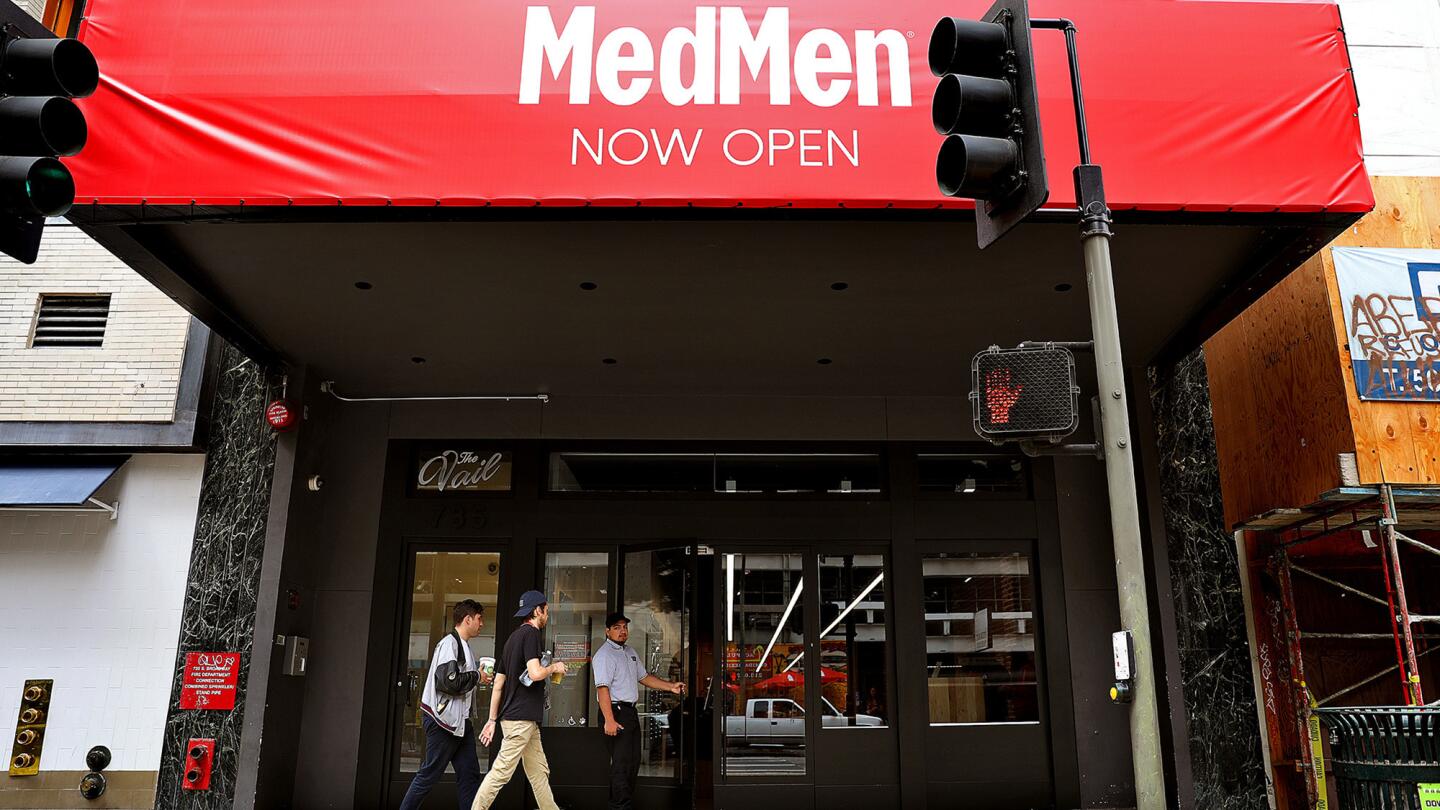 Cannabis is sold at MedMen dispenary in downtown Los Angeles on March 13.