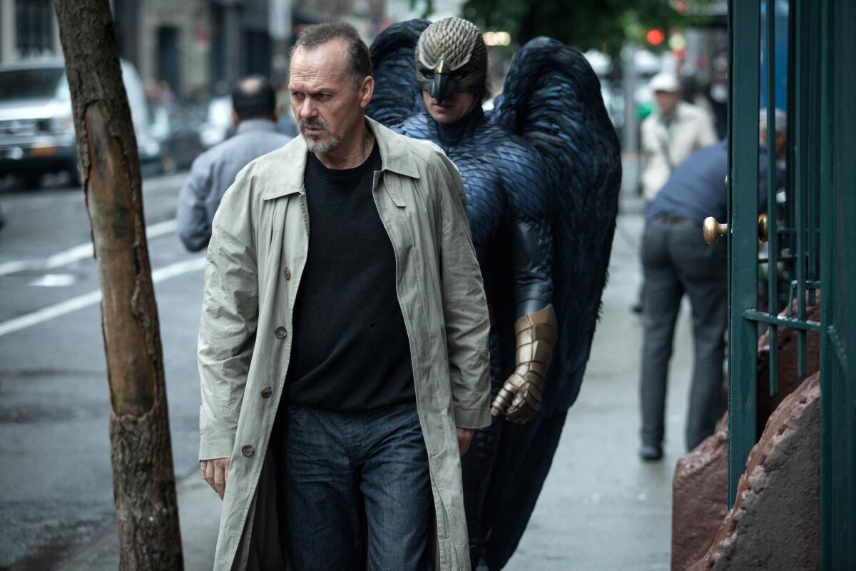 Michael Keaton in a scene from "Birdman." The film's costume designer, Albert Wolsky, was among the Costume Designers Guild Award nominees announced Jan. 7.