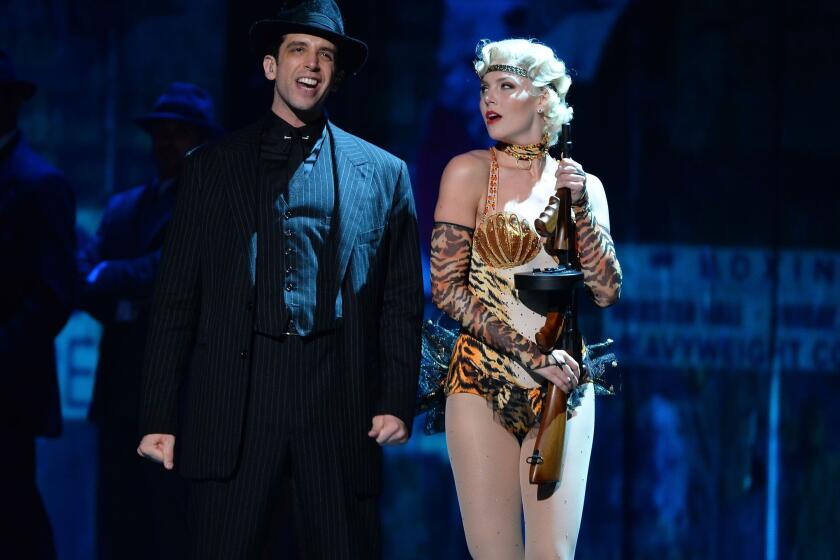 Nick Cordero and Helene Yorke and the cast "Bullets Over Broadway" perform.