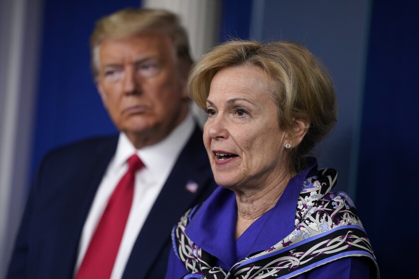 Deborah Birx, AIDS researcher, takes a prominent role in coronavirus messaging for Trump administration - Los Angeles Times