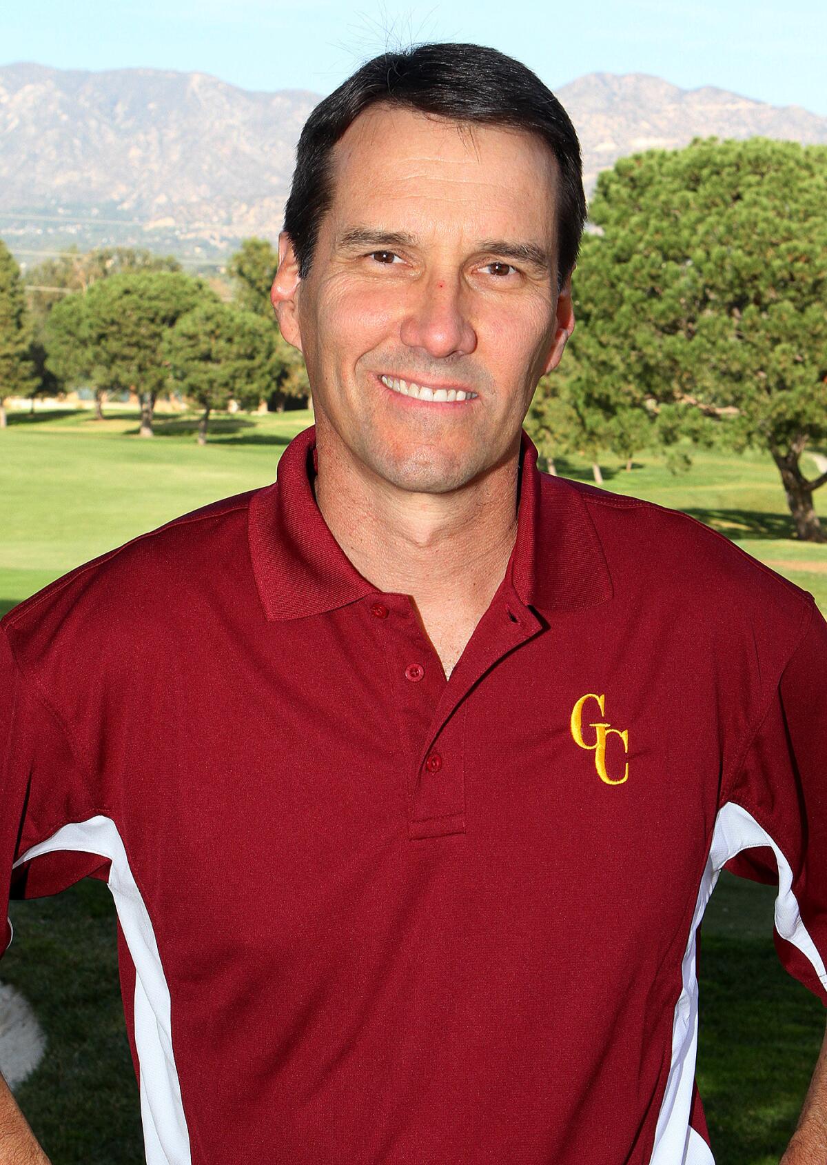 First year GCC golf coach Todd Tyni of the GCC golf team at Oakmont Country Club in Glendale on Wednesday, January 22, 2014.