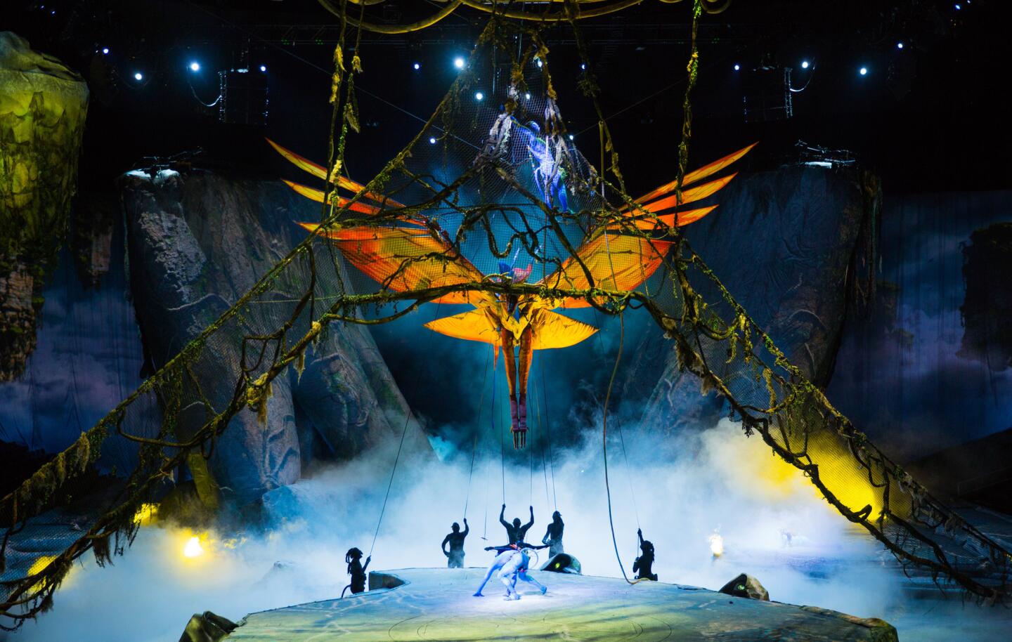 A scene from the Cirque du Soleil production "Toruk - The First Flight." The Canadian-based circus company Cirque du Soleil is canceling upcoming stops in North Carolina by two of its touring shows to protest a state law that limits anti-discrimination protections for the LGBT community.