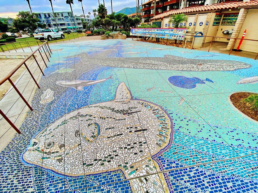 The Map of the Grand Canyons of La Jolla is now open to the public in Kellogg Park.