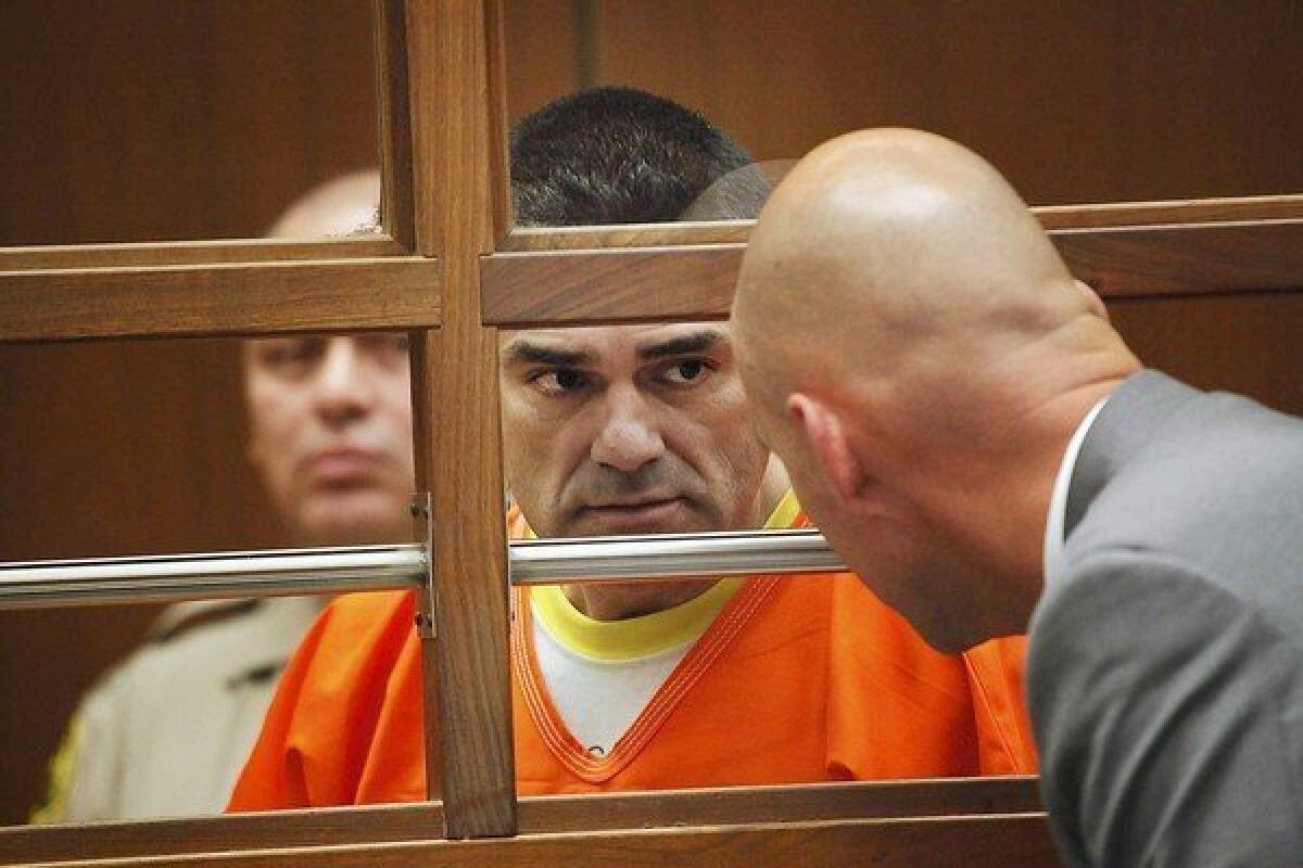 Los Angeles County Assessor John Noguez is shown at his arraignment in October 2012. He has pleaded not guilty to charges of taking bribes.