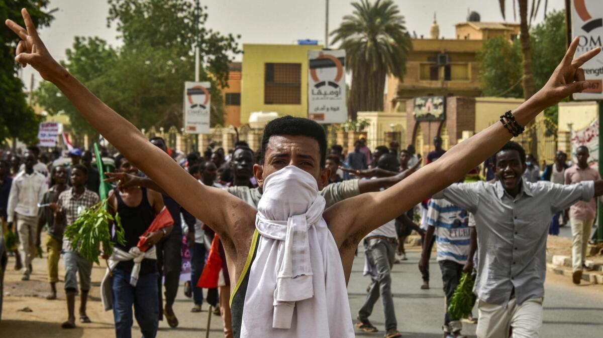 A protest against Sudan's ruling generals in Omdurman on June 30.