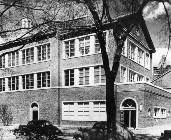 May, 1950: The recently completed $750,000 drama-speech-music building at New Trier took nearly a year and a half to complete.