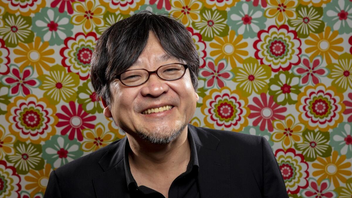 Japanese anime director Mamoru Hosoda of "Mirai"