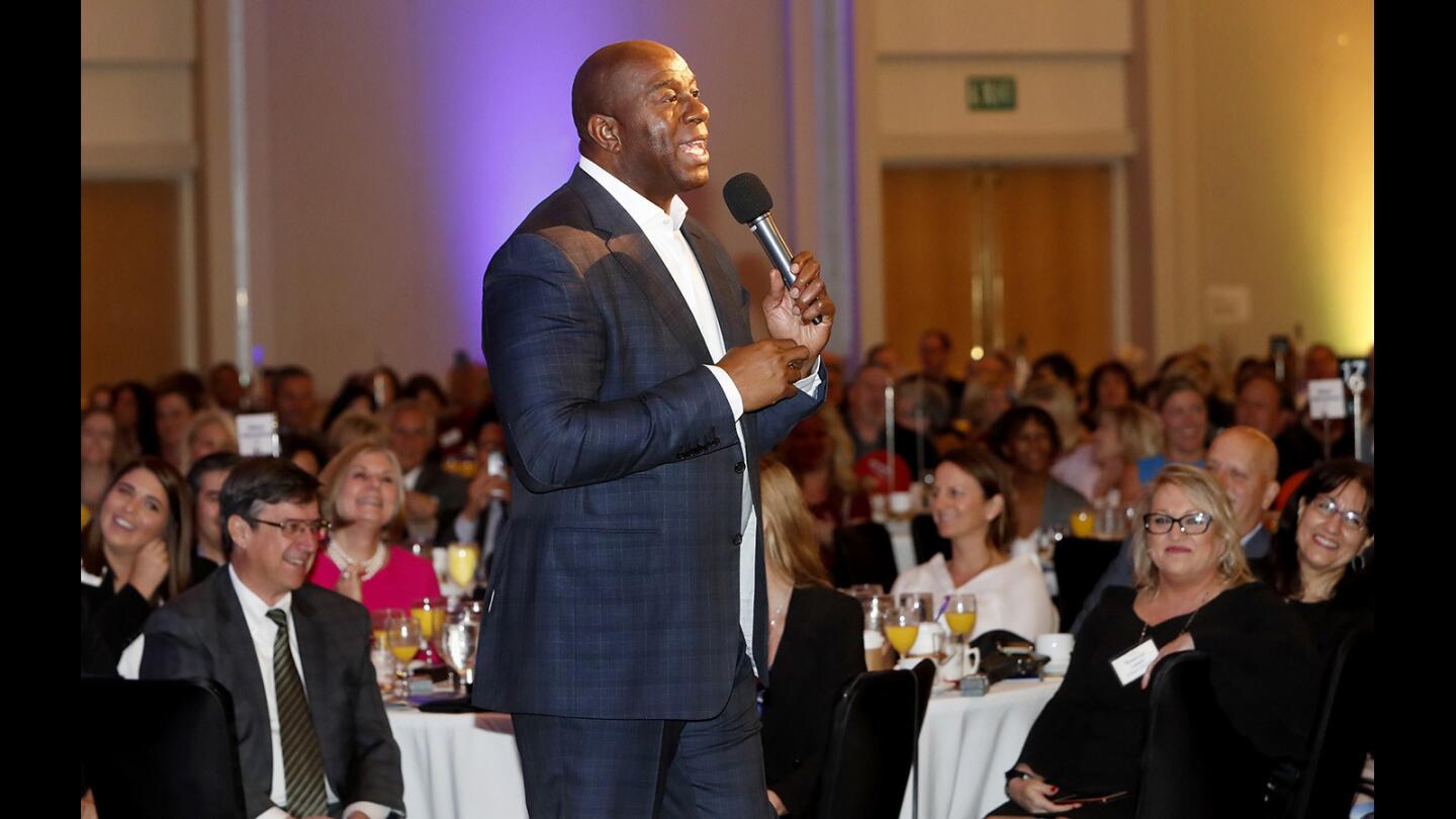 Photo Gallery: Earvin "Magic" Johnson speaks at the 15th annual Women's Philanthropy Fund breakfast