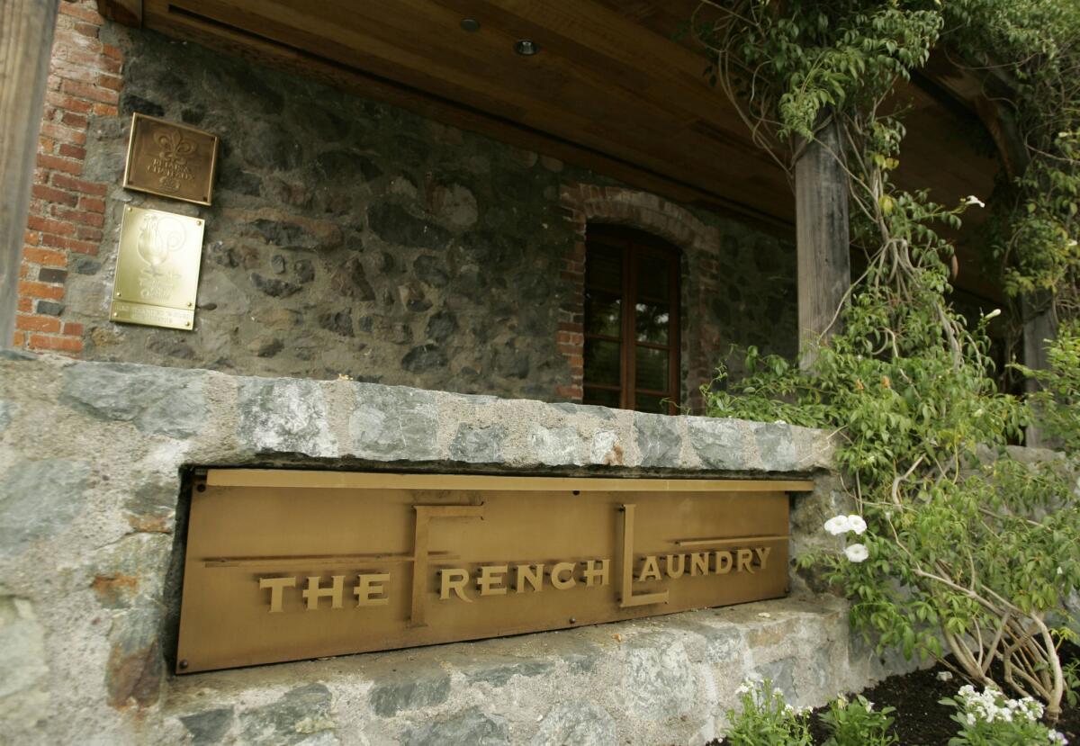 The French Laundry restaurant is in Yountville, Calif.