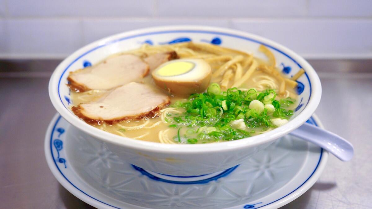 Tonkotsu ramen with chashu from Venice Ramen.