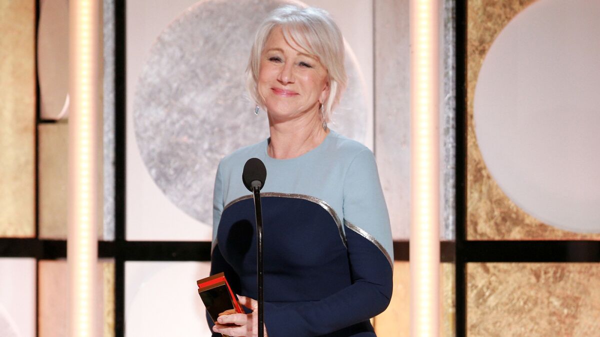 Helen Mirren is honored for career achievement at AARP's 17th Movies for Grownups Awards.