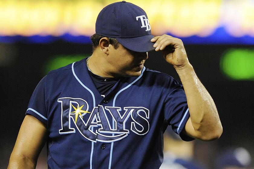 The Dodgers acquired reliever Joel Peralta from the Tampa Bay Rays.