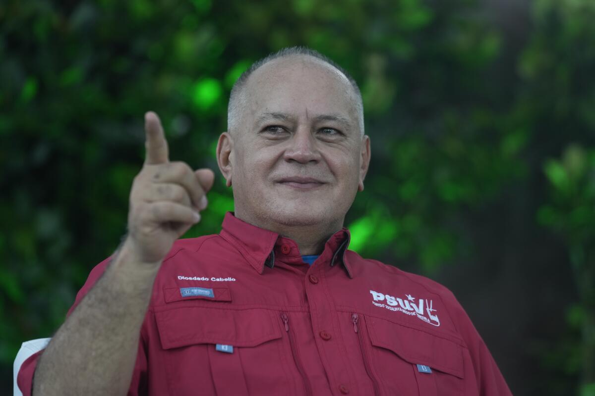 El ministro del Interior de Venezuela, Diosdado Cabello,