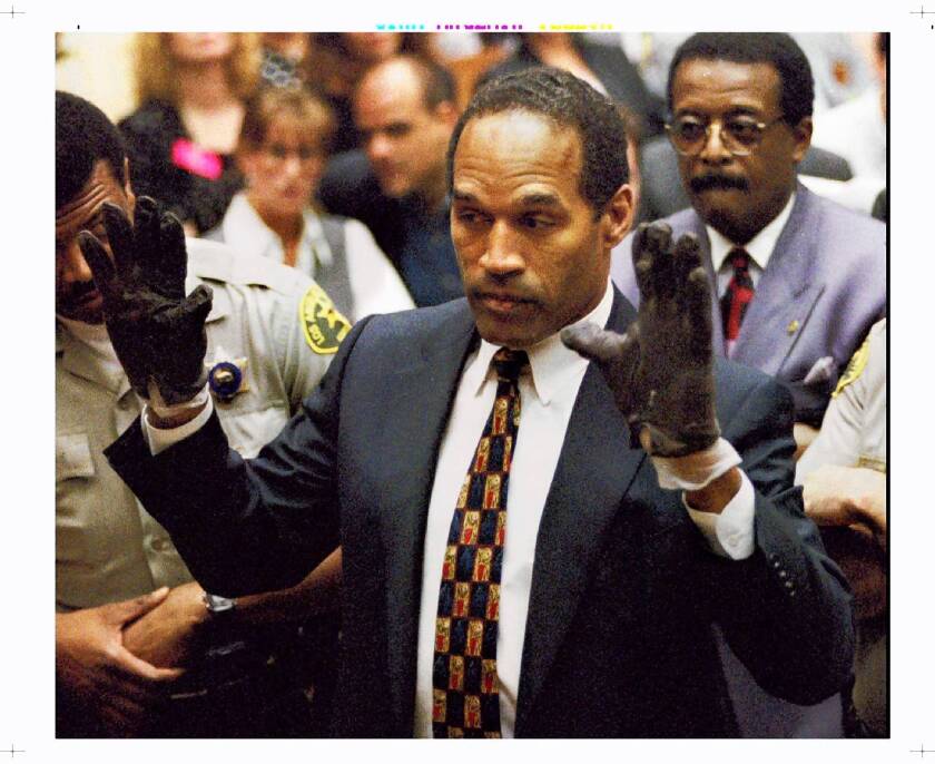 O J Simpson Defense Accused Of Tampering With Bloody Glove Los Angeles Times