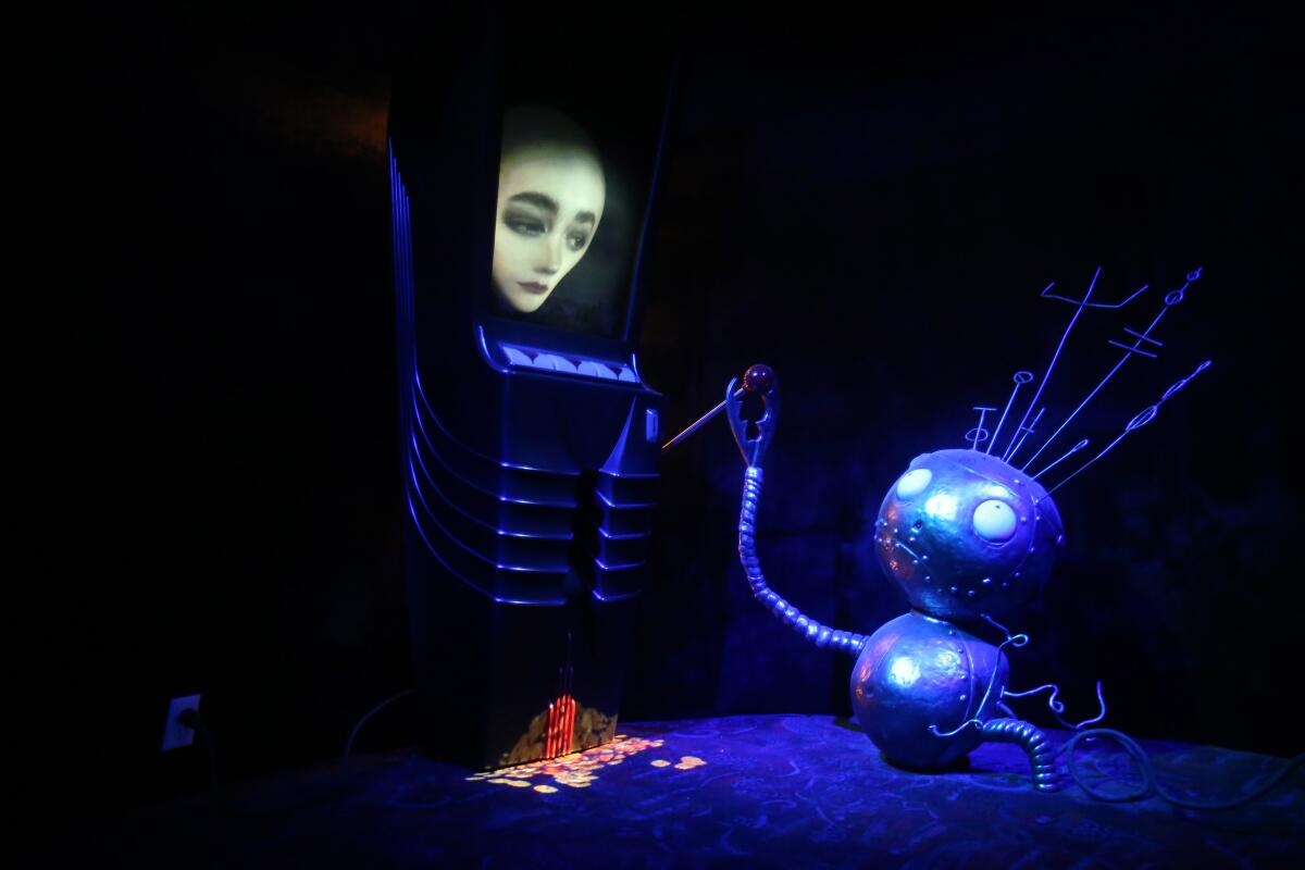 Tim Burton's "Robot Boy Slot Machine." 