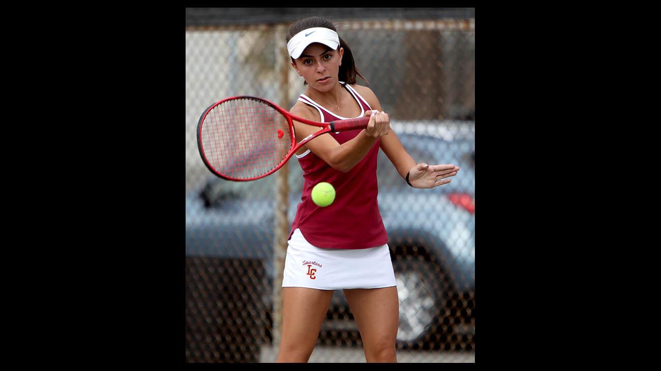 Photo Gallery: La Canada High girls tennis vs. South Pasadena