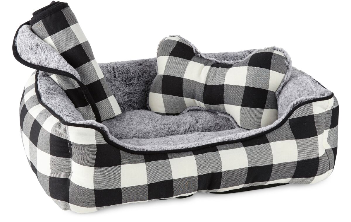 Paw & Tail Gingham Dog Bed Set