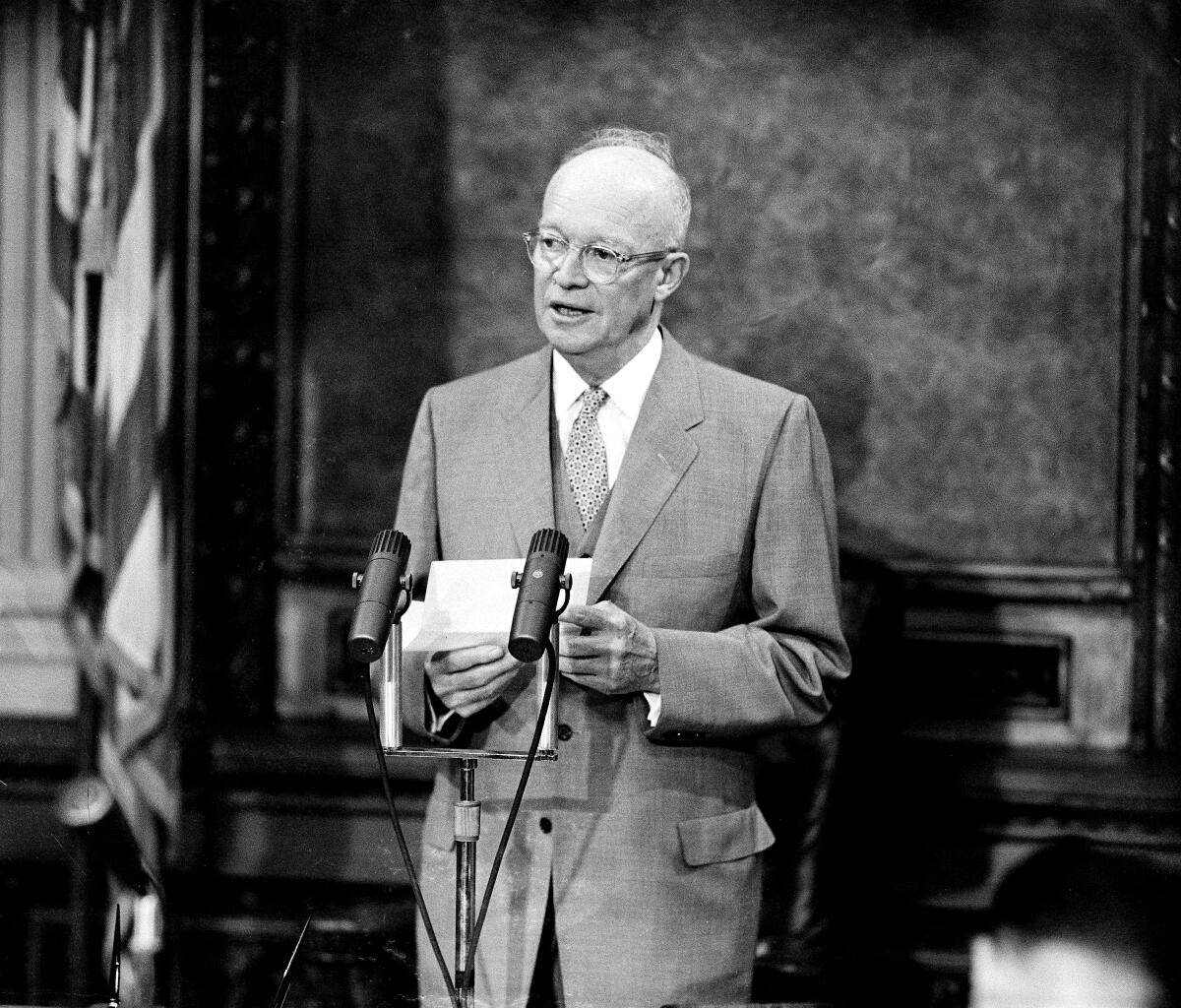 Former president Dwight D. Eisenhower 
