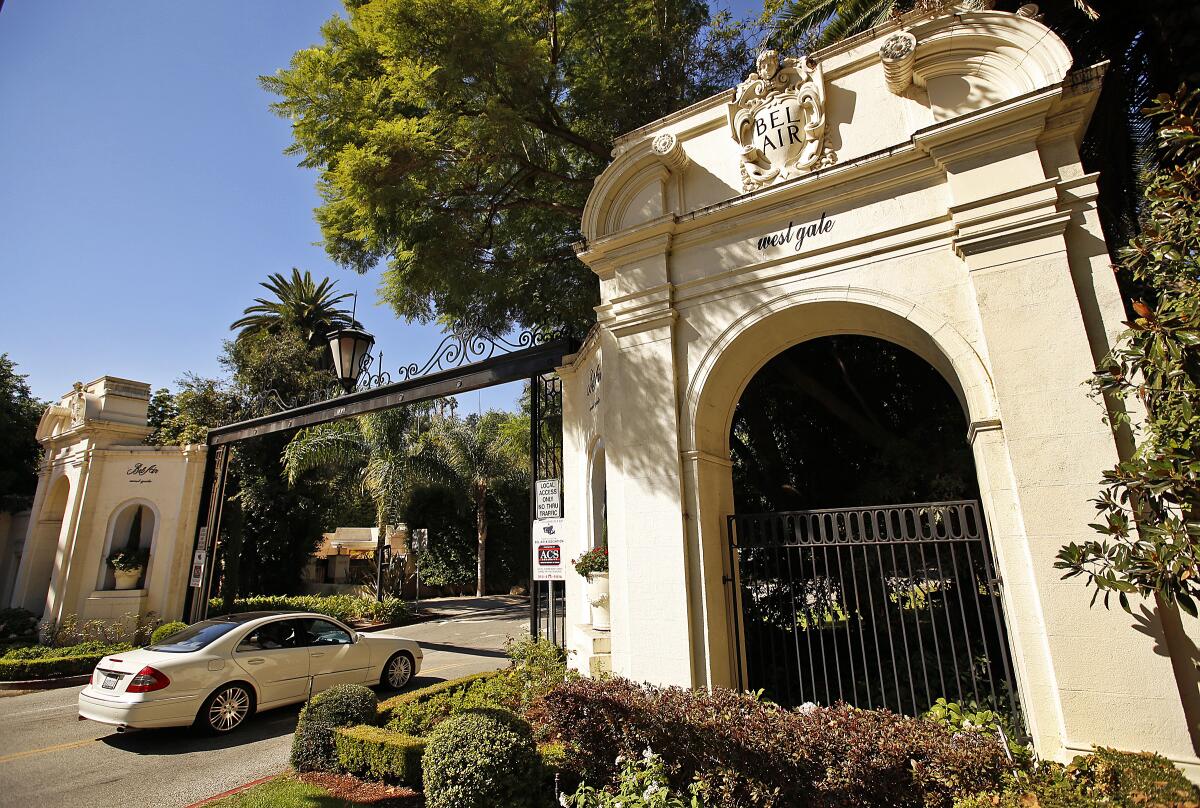 The Bel-Air West Gate located at Sunset and Bellagio