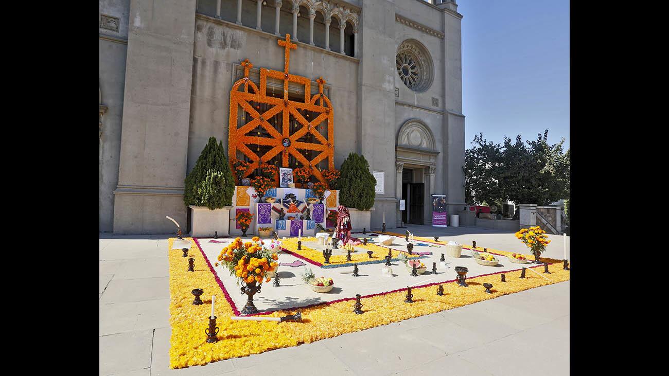 Forest Lawn Glendale held a media preview for their first annual Dia De Los Muertos: Celebrating the Colors of Life, at their location in Glendale, on Friday, Oct. 27, 2017. The display was created by participants from cities from the state of Michoacan, Mexico.