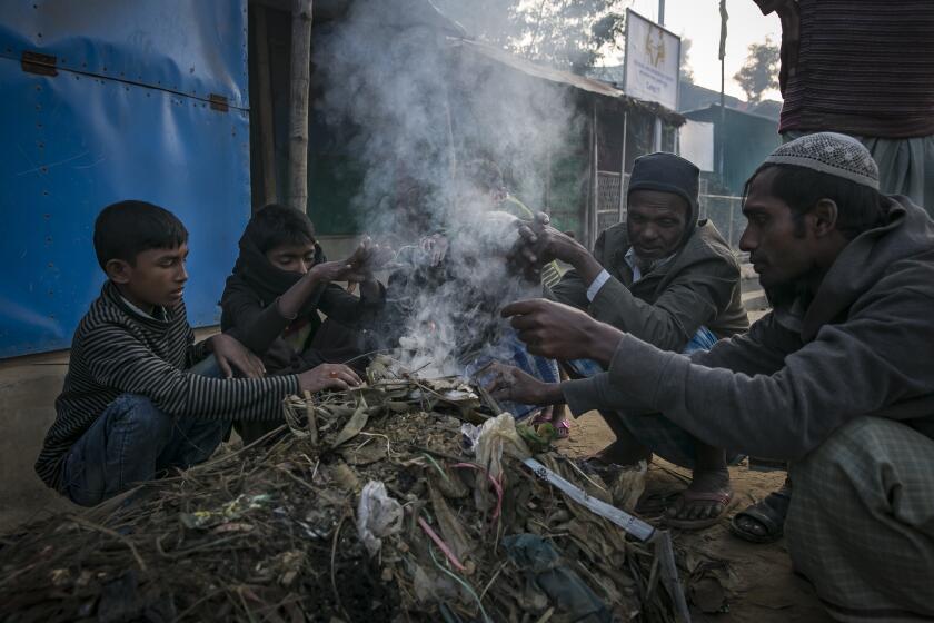 Rohingya in a Bangladesh refugee camp 