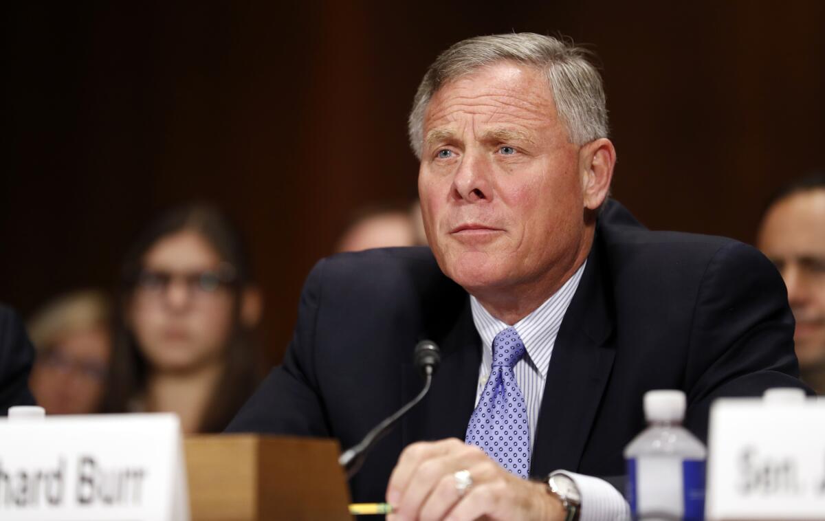 Sen. Richard Burr (R-N.C.) speaks during a Senate Judiciary Committee hearing on Sept. 20, 2017