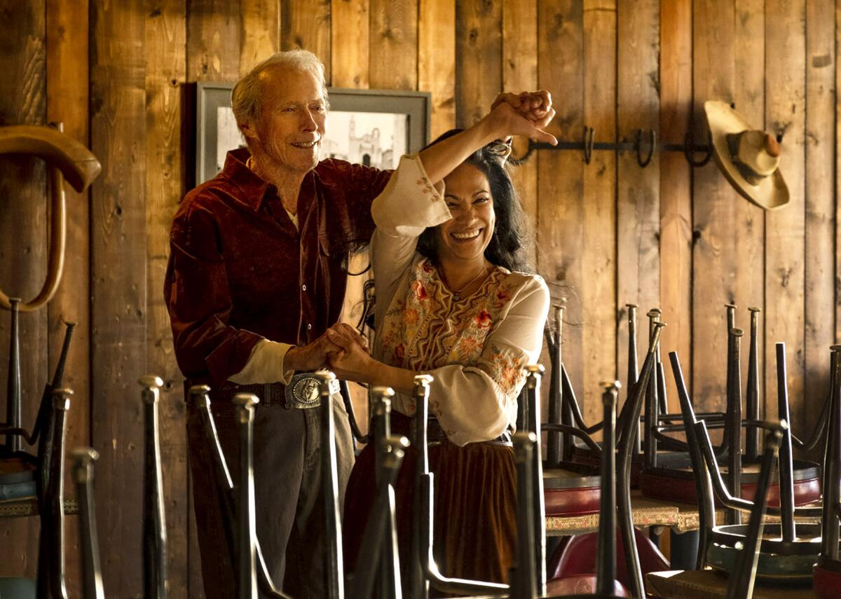 Clint Eastwood dances with Natalia Traven in "Cry Macho."