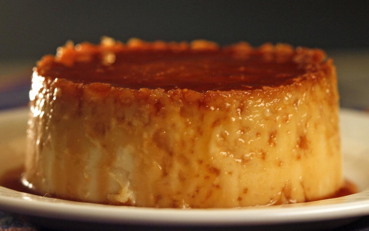 The Eatery's toasted coconut honey flan