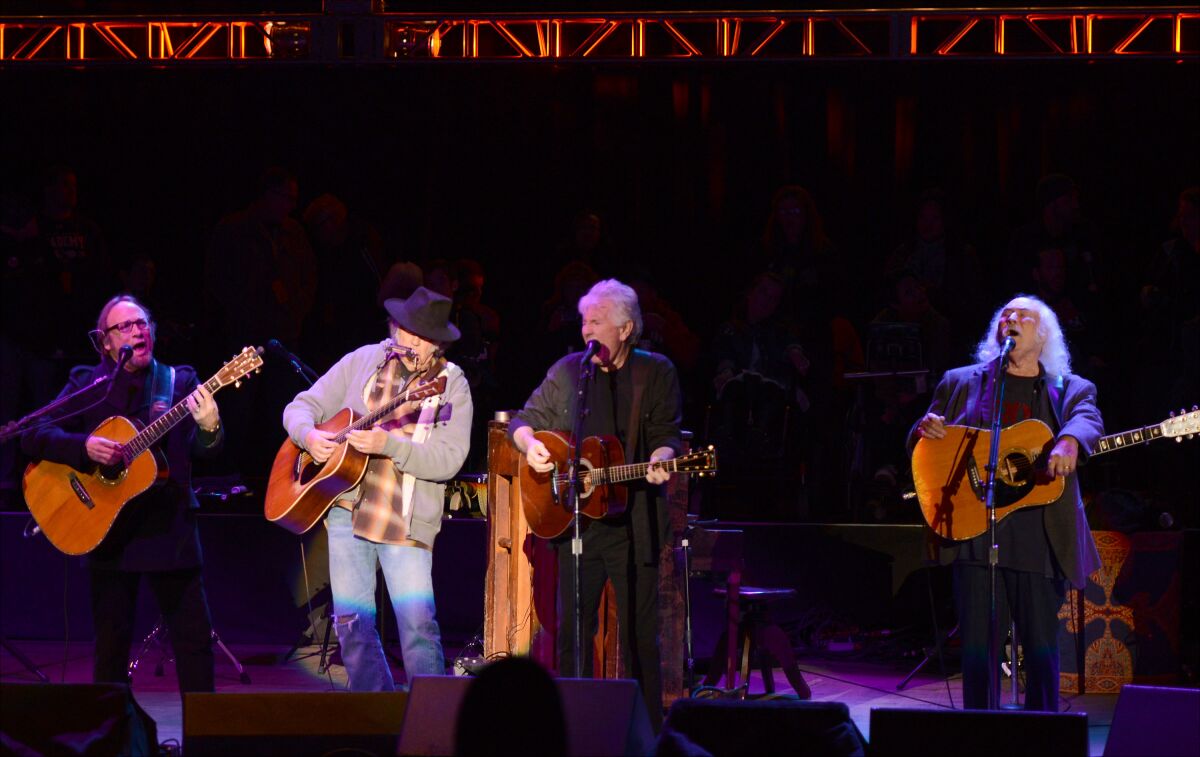 Stephen Stills, Neil Young, Graham Nash, David Crosby October 26, 2013, Mountain View, CA. 